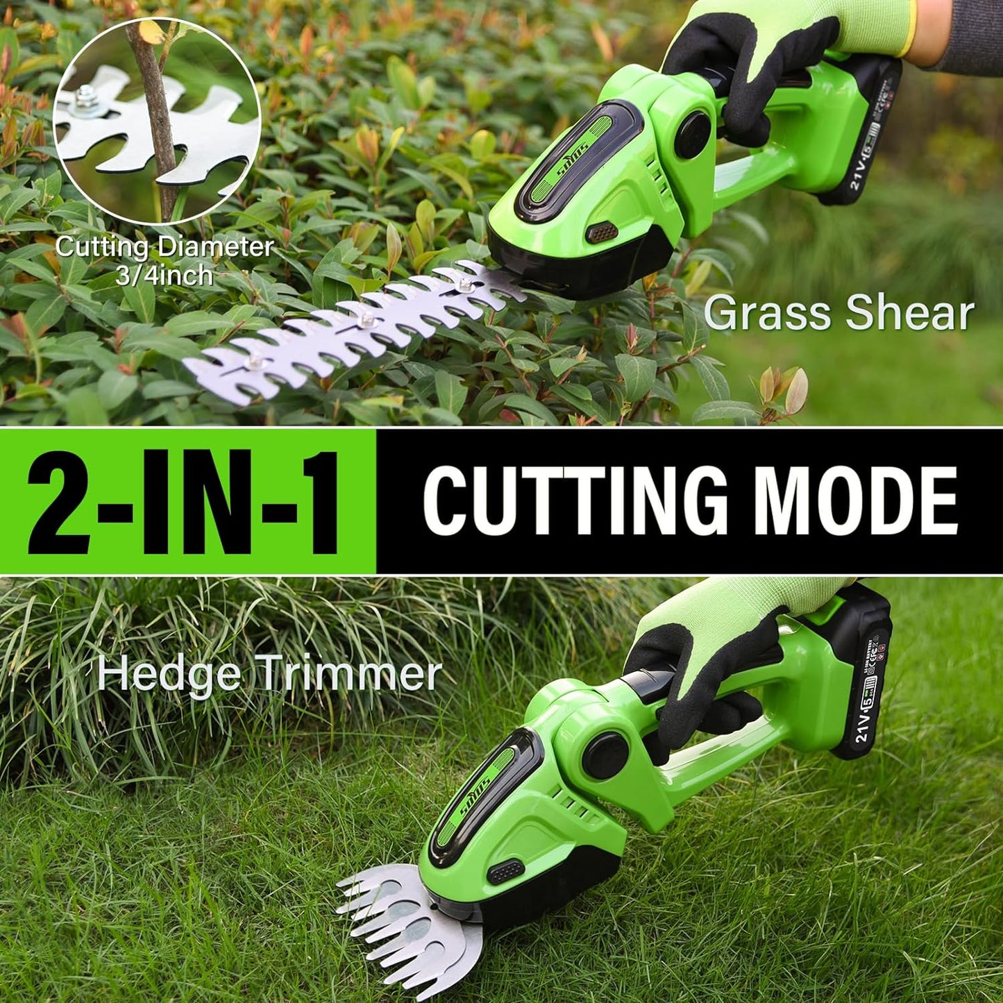 Cordless Grass Shear, 2-in-1